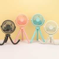 Mini ventilateur de table portable à rotation 360°, trépied pieuvre, recharge USB, ventilateur électrique portatif de voyage