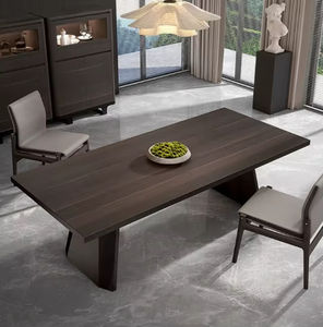 Sıcak Fırsat Düşük Fiyat Modern Avrupa Ev Mobilyası Özelleştirilmiş Boyut Dikdörtgen Doğal Kenarlı Masif Ceviz Otel Yemek Masası Ahşap Levha - Product Image 3