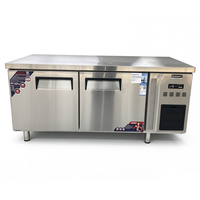 Table de préparation réfrigérée en acier inoxydable pour cuisine professionnelle, sous comptoir, pour restaurants et traiteurs