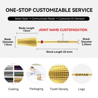 Chiyan Factory Vente en gros personnalisée Petite fraise à ongles à tête conique sphérique, dédiée aux salons de manucure pour le retrait de matériels de manucure
