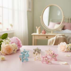 Tj Star fermagli per capelli pentagramma colorato in acrilico da 8 cm per donne e ragazze, moda casual, alta qualità - Product Image 2