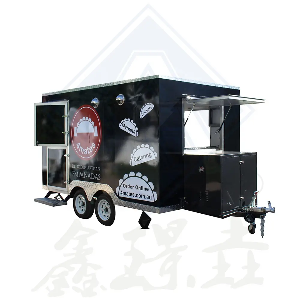 Gıda kamyonları için tuvalet yangın bastırma sistemi ile satılık gıda taco kamyon gıda kamyon römork