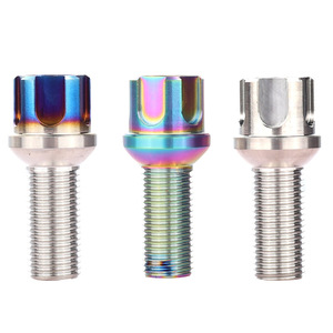 Getitall Titanium Alloy Lug Nuts M14x1.5 Rainbow Finish For <b>Wheel</b> Hub <b>Replacement</b> - Product Image 4