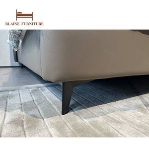 BLAINE Originale 087 Promozione a Tempo Limitato Offerta Speciale Letto King Size in Vera Pelle Design Moderno con Testiera Illuminata - Product Image 3