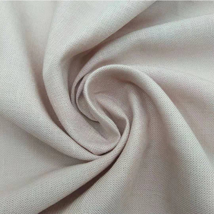 180gsm Eco-friendly Organic Viscose French Linen Woven Shirt Fabric Soft Dyed Blend Garments Dresses Cotton Fabrics for Clothing
