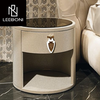 Table de chevet moderne classique de luxe personnalisée Mobilier de chambre à coucher haut de gamme Table de chevet