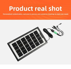 Tấm pin năng lượng mặt trời di động 3.5W <span class=keywords><strong>6V</strong></span> có thể tùy chỉnh, dùng để sạc điện ngoài trời, điện thoại di động - Product Image 4