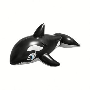 Vente en gros de nouveaux anneaux gonflables en PVC de grande taille, style orca noir, accessoires de piscine, logo personnalisé - Product Image 1