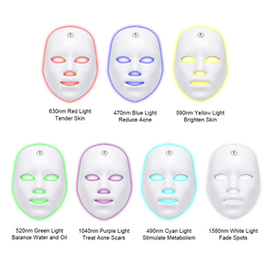 หน้ากากบำบัดด้วยแสงโฟตอน LED 7 สี ไร้สาย พร้อมเซ็นเซอร์สัมผัส - Product Image 3