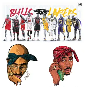 Thời trang vải trang trí nổi tiếng hip hop rapper tupac sắt Báo Chí nóng chuyển