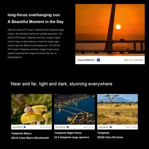 5G mới nhất Vivo x100 <span class=keywords><strong>Pro</strong></span> 16GB + 512GB 6.78 inch Android 14 originos dimensity 9300 Octa Core di động điện thoại thông minh - Product Image 4