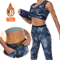 Nuovo Popolare Camouflage Sudore Caldo Shaper Del Corpo Sottile Della Maglia Più Il Formato Donne Perdita di Peso Sauna Sudore Si Adatta Alle Tute