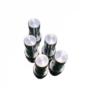Pièces en acier au carbone tournées sur commande CNC |   Composants d'usinage CNC de précision, goujon en acier tourné avec pas de guidage et pas d'épaule - Product Image 4