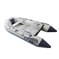 Bateau de pêche en caoutchouc haute densité durable de 3 m pour la navigation à rames, à vendre, fond en aluminium adapté à un moteur de 15 CV
