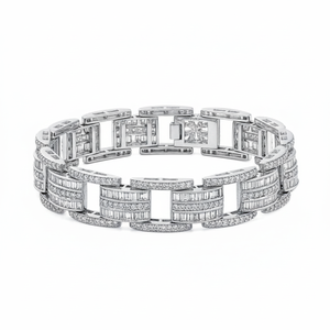 สร้อยข้อมือโรเล็กซ์ 18K ทอง ดีไซน์มิลเกรน ประดับเพชร (ธรรมชาติ) - Product Image 2