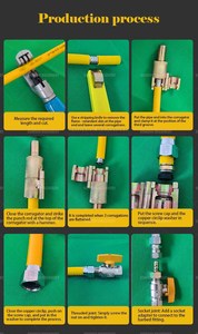 Tube en acier flexible de tuyau de gaz de vente chaude pour le tuyau de gaz d'acier inoxydable ondulé de connexion de cuisinier - Product Image 6