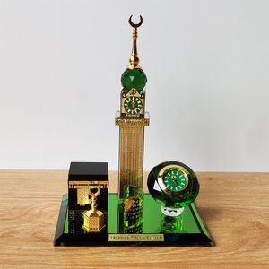 Reloj de Cristal de <span class=keywords><strong>Cuatro</strong></span> Caras con la Kaaba Musulmana, Artesanía Islámica Celestial, Torre, Artesanía Árabe, Decoración del Hogar - Product Image 4