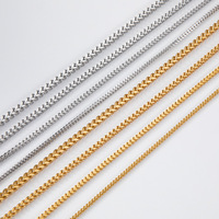 Collier Chaîne Maillons Cubains Lourds Miami Curb Chunky Plaqué Or 18K PVD pour Hommes, Bijoux Hip-Hop en Acier Inoxydable