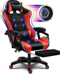 Fauteuil de Jeu Professionnel Ergonomique Moderne Électrique Lumineux LED <span class=keywords><strong>Personnalisable</strong></span> avec Repose-Pieds Massant en Cuir Synthétique Intégré - Product Image 3