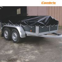 Bâche plate pour remorque en PVC enduit de 11 oz avec rabat anti-pluie, en vinyle noir de 18 oz, imperméable, résistante aux déchirures, de haute qualité