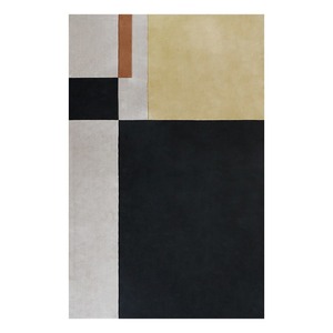 Alfombra de Salón Negra, Amarilla y Gris Claro - Product Image 1
