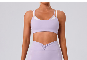 Nouvelle Collection 2026 – Ensembles de Yoga Haut de Gamme à Bretelles Fines et Blocs de Couleurs – Style Athlétique pour Entraînement Urbain - Product Image 5