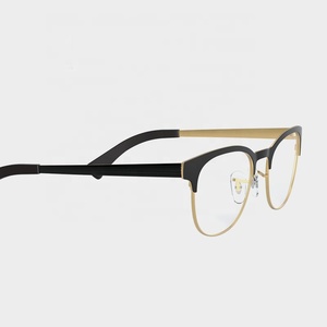 Lunettes de lecture unisexe lumière bleue, fait à la main, demi-contour, <span class=keywords><strong>verres</strong></span> optiques sans vis - Product Image 5