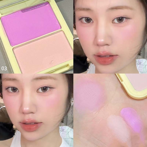 定制标志素食化妆私人标签脸颊色调2合1粉末面霜腮红调色板防水轮廓面霜腮红二重奏 - Product Image 5