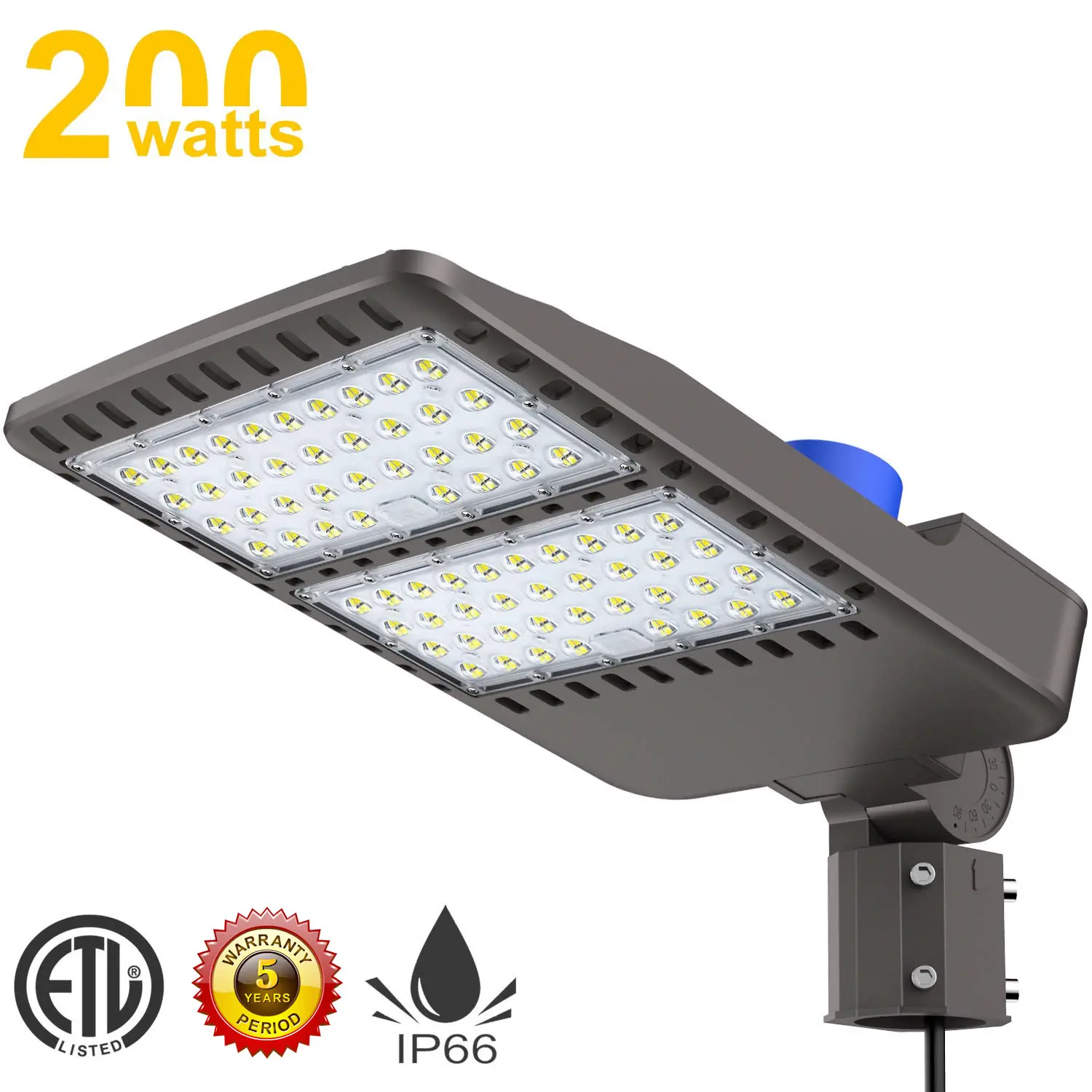 Iluminação led da rua à prova d'água ip66, 2023, produto mais vendido, luz de rua, 150w e 200w, com sensor de amanhecer, para estacionamento, com luz led