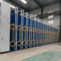 Cabine de peinture télescopique à prix fabricant, avec substrat en acier, moteur PLC, chambre mobile gonflable et pliable pour usage extérieur