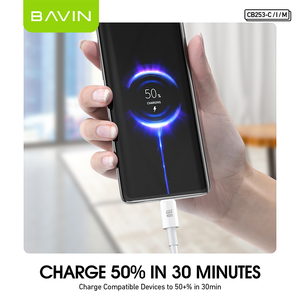 Bavin cb253 2m 2.4A nhanh sạc chuyển 2 trong 1 điện thoại Type-C Micro Cáp dây dữ liệu USB cáp - Product Image 3