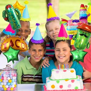 6 pièces mexicain Fiesta Cinco <span class=keywords><strong>De</strong></span> Mayo hélium feuille aluminium ballons mexique Taco Cactus Pinata ballon décorations <span class=keywords><strong>de</strong></span> fête d'anniversaire - Product Image 5