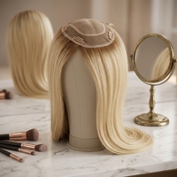Topper de cheveux 100% naturels en cheveux humains, 5,5x6 pouces, avec dentelle suisse HD, mono, à clipser, pour femmes, pour la remplacement des cheveux blancs et gris