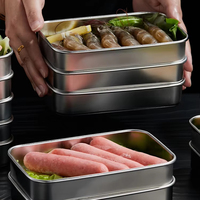 304 roestvrijstalen hotpot restaurant bijgerecht borden en buffet presentatieborden kunnen op elkaar gestapeld worden
