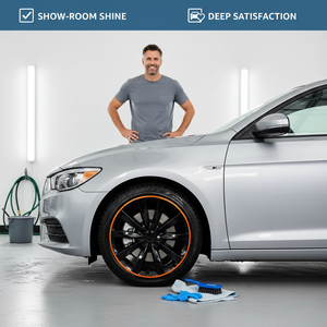 Schrubbürste Auto-Zubehör Autowaschbürste Reifenbürste Langstielbürsten Reifenglanz-Applikatorbürsten - Product Image 6