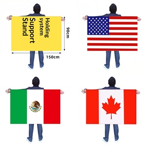 Bandiera Personalizzata per Tifosi di Squadre, in Poliestere, con Manovella, per Auto/Giardino, Modello 2026, con Dimensioni Personalizzabili per Sostituzione del Cordone - Product Image 1