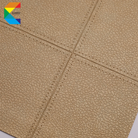 Papier peint en PVC gaufré de texture en cuir insonorisé imperméable de qualité supérieure pour chambre salon décor à la maison