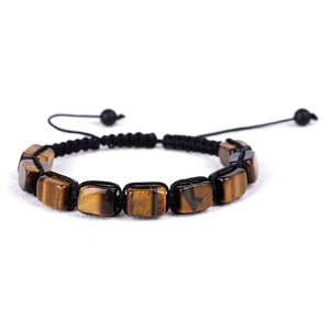 Trendy Crystal <b>Beaded</b> <b>Braided</b> Rope Bracelet-Adjustable Natural Healing Stone Gemstones Metaphysics Spirituality Gift - Product Image 3