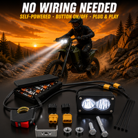 Kit de phares LED 20W, lumière de travail carrée, faisceau blanc, montage universel pour Surron Light Bee Talaria E Moto