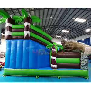 Château gonflable dinosaure jurassique avec toboggan, structure gonflable commerciale, aire de jeux gonflable pour enfants, équipement de parc - Product Image 2