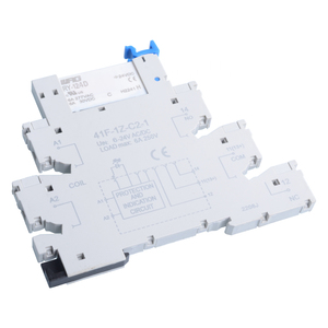 RY-124D 1CO 6ピンSPDT 6A 250VAC rele DINレールの代替HF41F24Vモジュールインターフェイススリムリレー (ベース付き) - Product Image 2