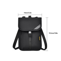 Pochette de voyage portable multifonctionnelle anti-RFID à suspendre au cou, porte-monnaie, porte-billets, sac de protection pour documents en nylon avec fermeture éclair