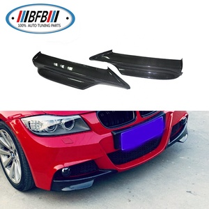 カーボンファイバー Mテックタイプ フロントバンパーリップスポイラー スプリッター 2個入り 3シリーズ E90 MT プレLCI用 - Product Image 3