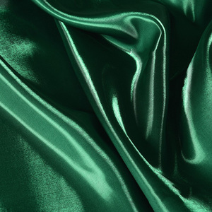 Emerald Green Satin - 100% Silk Charmeuse Fabric 19mm