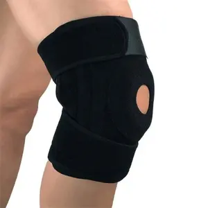 Qualität Neopren Knie Brace 4-Frühling Seite Unterstützung ACL Verletzungen mit Gleitschutz streifen