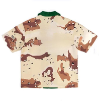 Chemises Boxy Camouflage 100% Personnalisées Broderie de Haute Qualité Boutonnées Sérigraphiées Polo Coupe et Couture Surdimensionnées pour Hommes