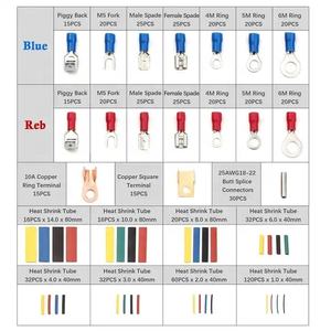 Tubes d'isolation rétractables, livraison directe, 678 pièces, Tubes rétractables assortis, terminaux à sertir, connecteurs, Kit d'assortiment - Product Image 4