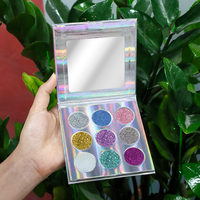 Palet Eyeshadow Tahan Air Grosir Logo Kustom Matte Shimmer Glitter Powder Pigmentasi Tinggi Palet Eyeshadow Label Pribadi