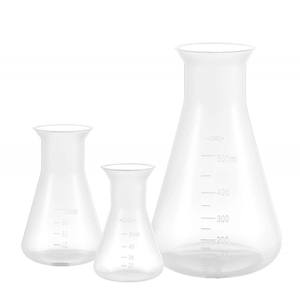 ขวดพลาสติกทรงกรวย Erlenmeyer ขวดเคมีอุปกรณ์ห้องปฏิบัติการชีวภาพ - Product Image 1