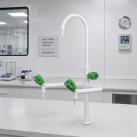 Robinet mélangeur moderne à trois poignées en laiton massif pour hôpital, école, atelier, entrepôt